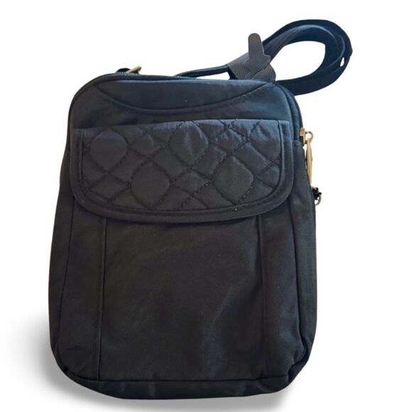 Travelon Anti-Theft Signature Quilted Slim Pouch Crossbody Purse - Picture 10 of 16